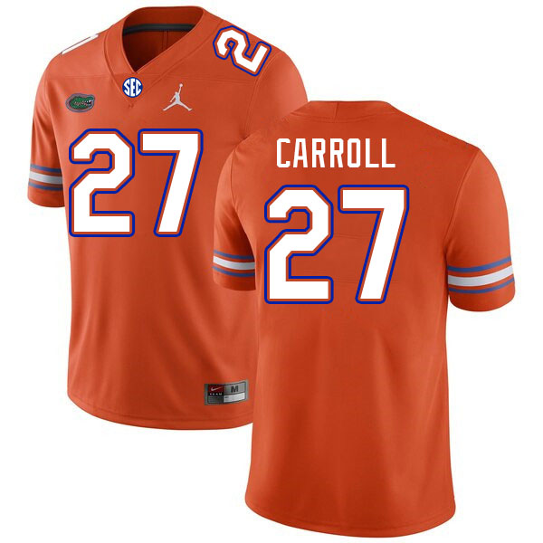 Men #27 Cam Carroll Florida Gators College Football Jerseys Stitched-Orange - Click Image to Close